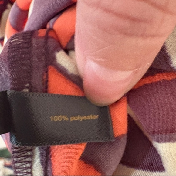 Outback Red Womens Long Sleeve Geometric Print Button Front Tie Waist Shirtdress - Picture 3 of 3